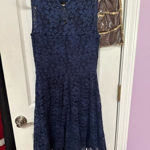 Blue sleeveless dress